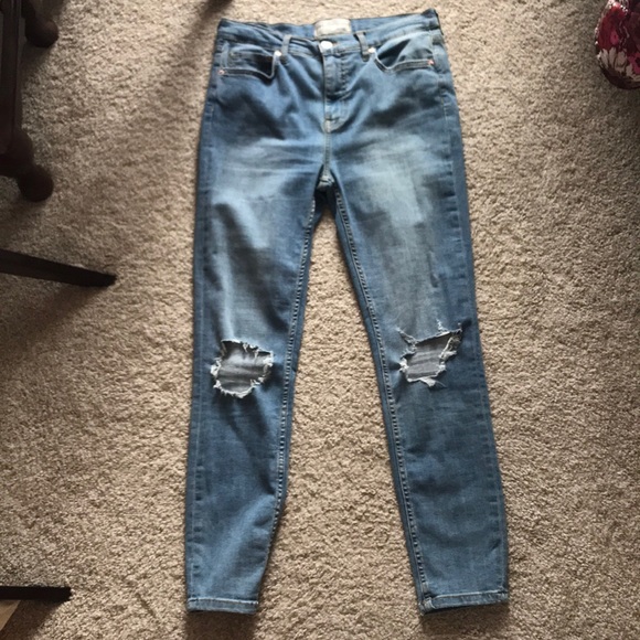Free People Denim - Free People distressed skinny jeans